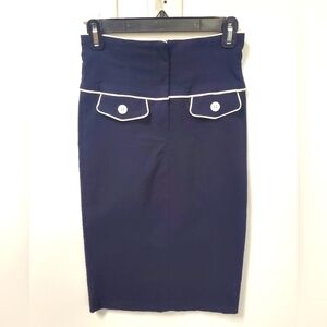 FOREVER XXI Navy Pencil Skirt